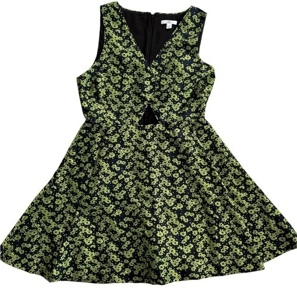Zac Posen Dresses & Skirts - Zac Posen Pleated Floral cut out dress